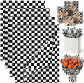 100 Sheets Black and White Checkered Tissue Paper, 14 X 20 inches