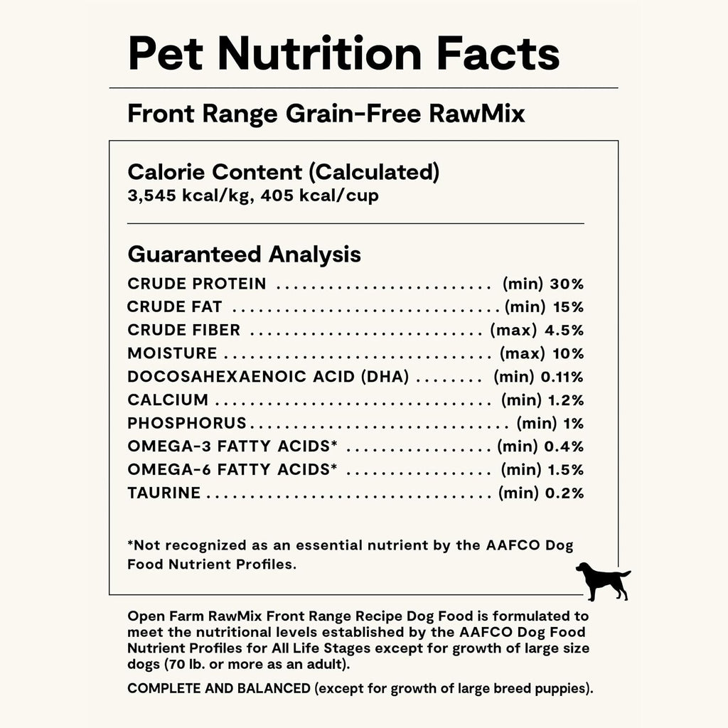 RawMix Grain-Free Dog Food, Beef, Pork & Lamb, Front Range 3.5lb