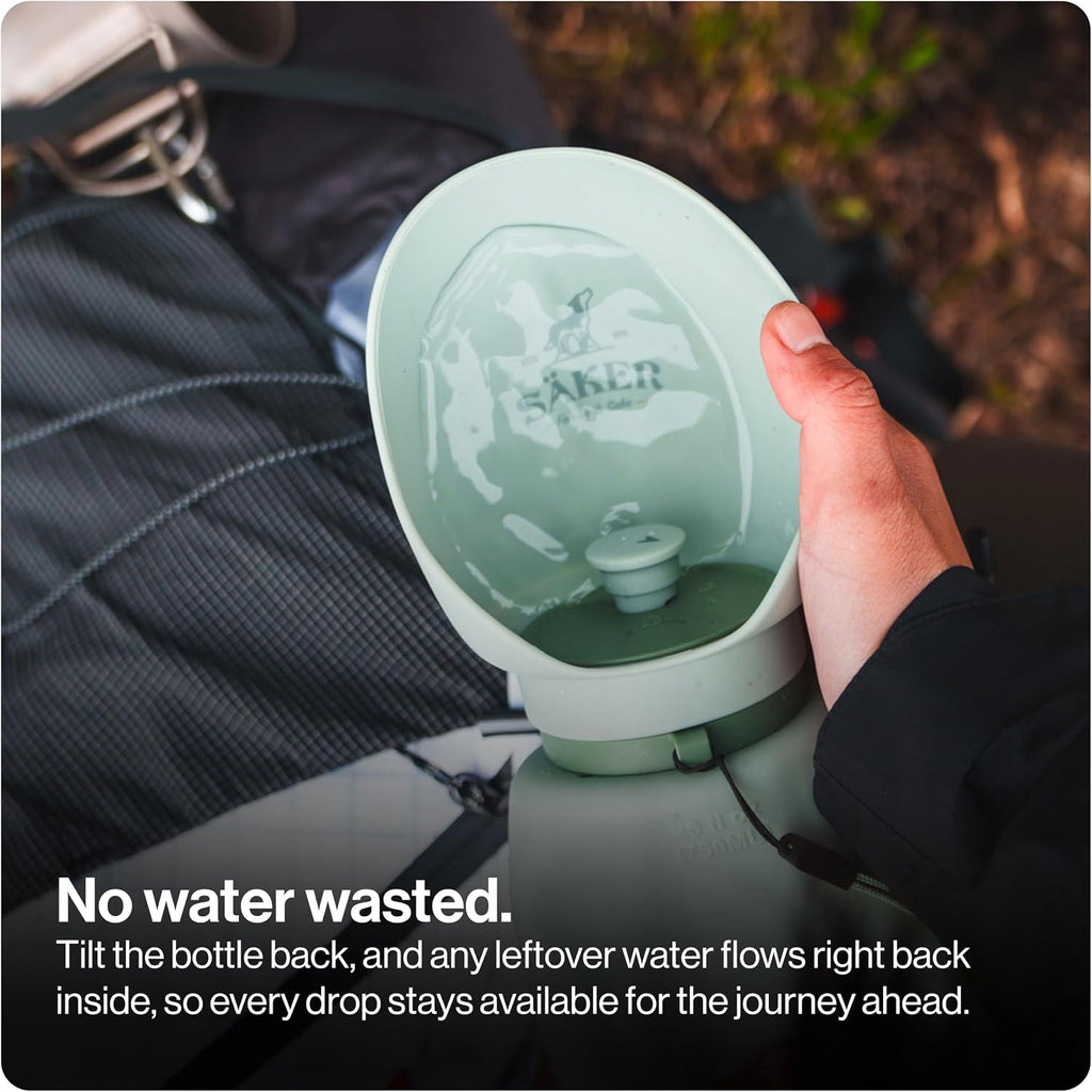 Portable Dog Water Bottle, Collapsible Water Bottle for Dogs Perfect for Walking, Hiking and Outdoors | Works as a