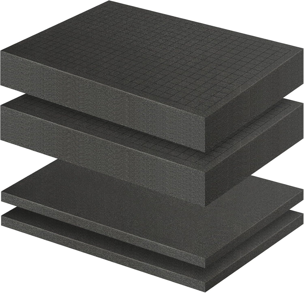 Pick and Pluck Foam Inserts, 4 Pcs 16 x 12 In, 2 Thick Polyurethane Foam