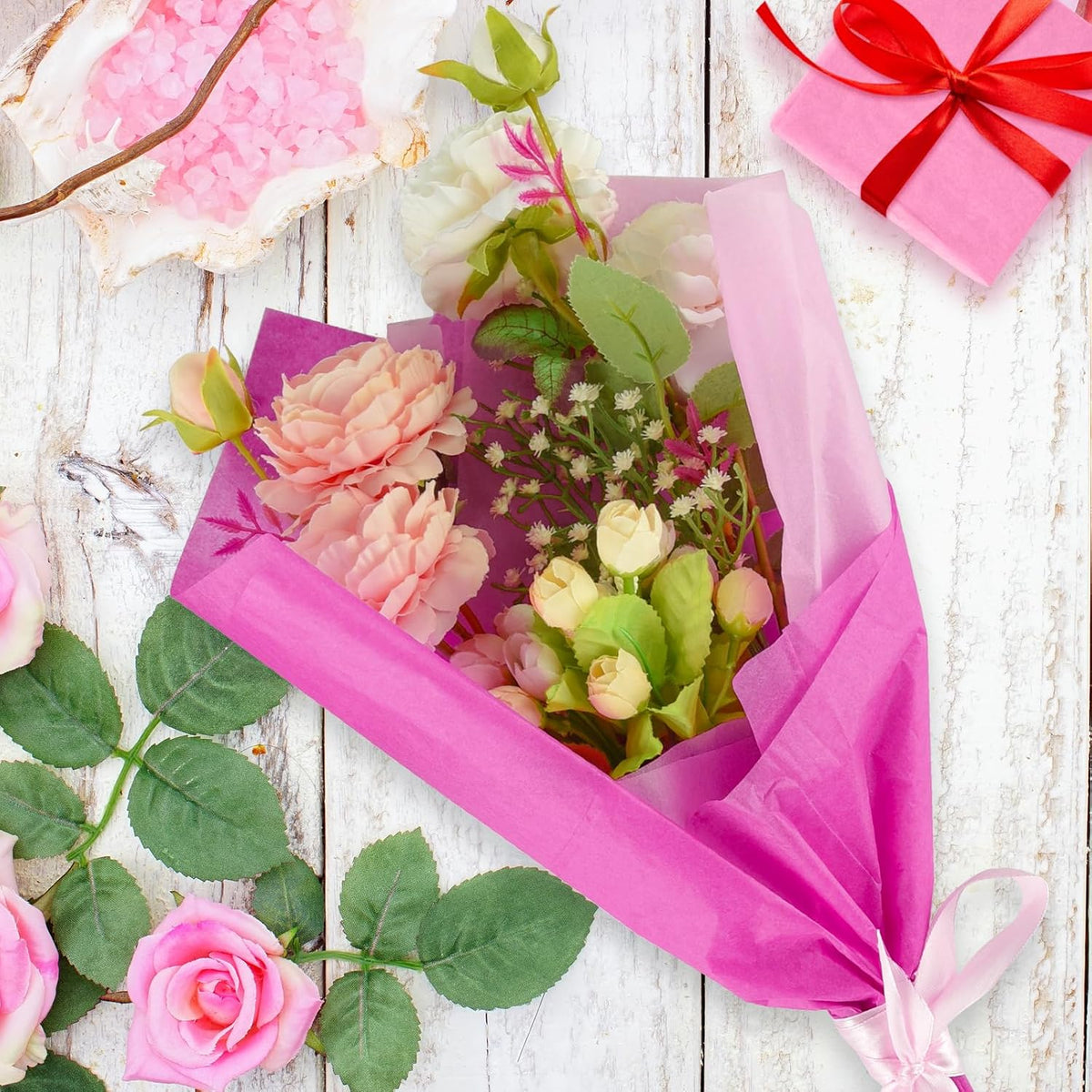 108 Sheets Assorted Pink Tissue Paper Set Gift Wrapping Paper