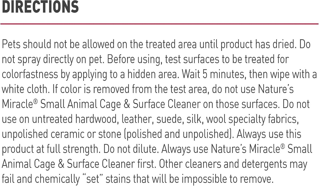 Nature’s Miracle Small Animal Cage and Surface Cleaner, Bio-Enzymatic Cleaning Formula, Destroy Tough Stains and