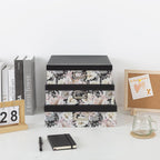Floral Jumbo Scrapbook Storage Boxes with Lids, Set of 3