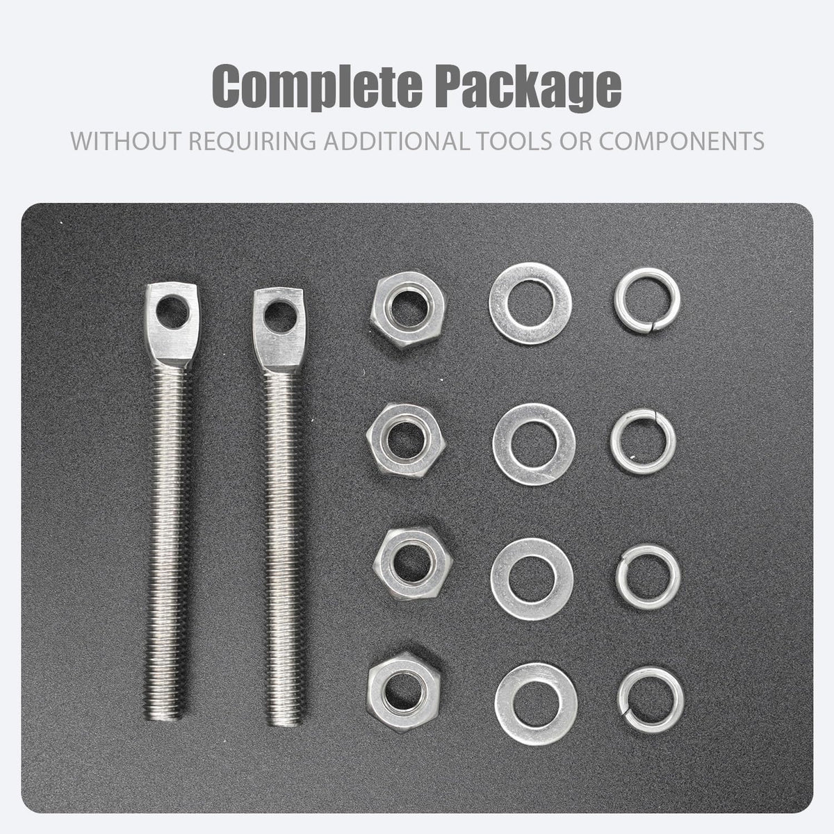 Automatic Gate Opener Tie Rod Chain Connection Hardware,Sliding Gate Roller Chain Bolt Tensioner Compatible with ANSI #40#41#428 (Flat, Standard)