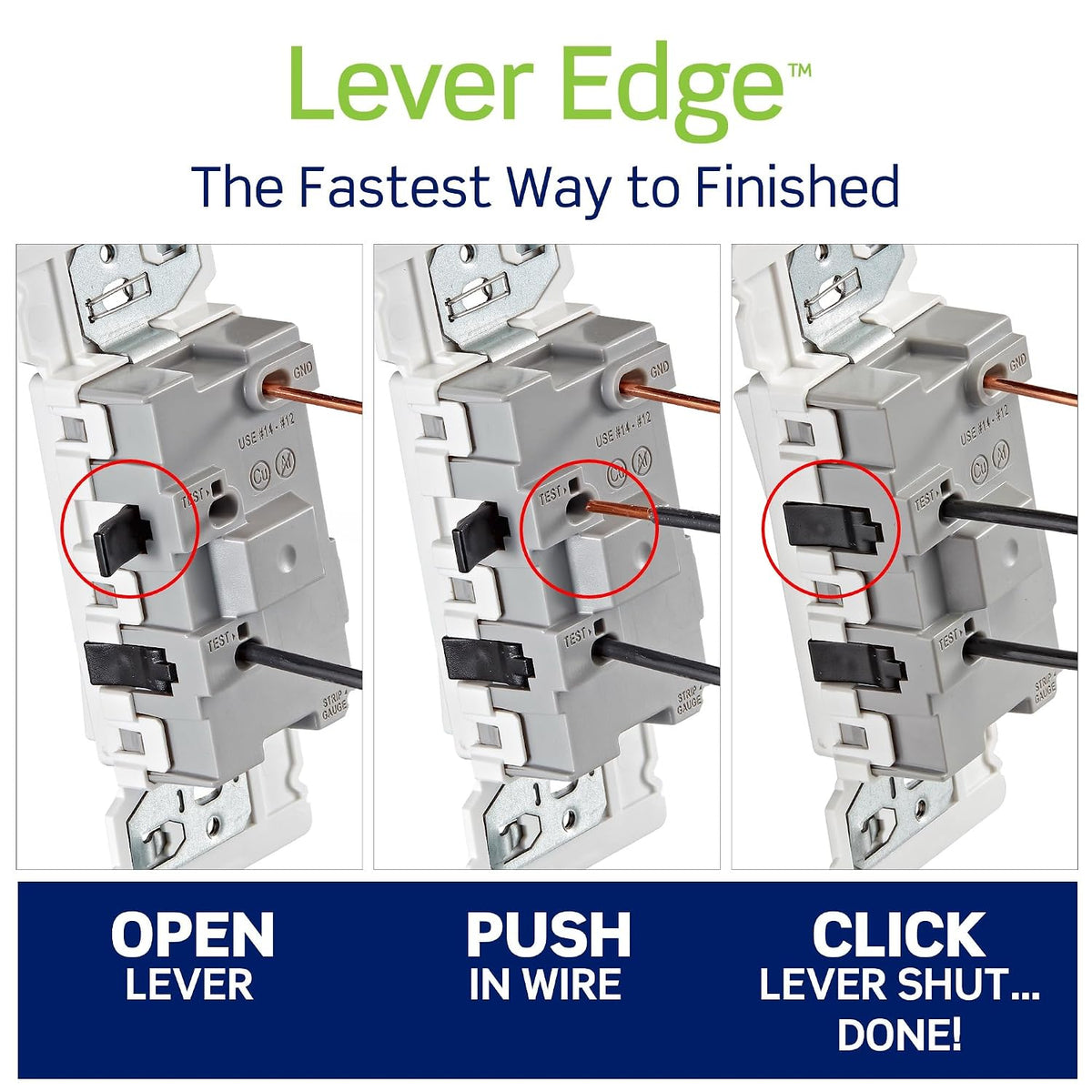 Leviton Lever Edge 15 Amp Single Pole Rocker Switch, 10-Pack, E5601-MW, White