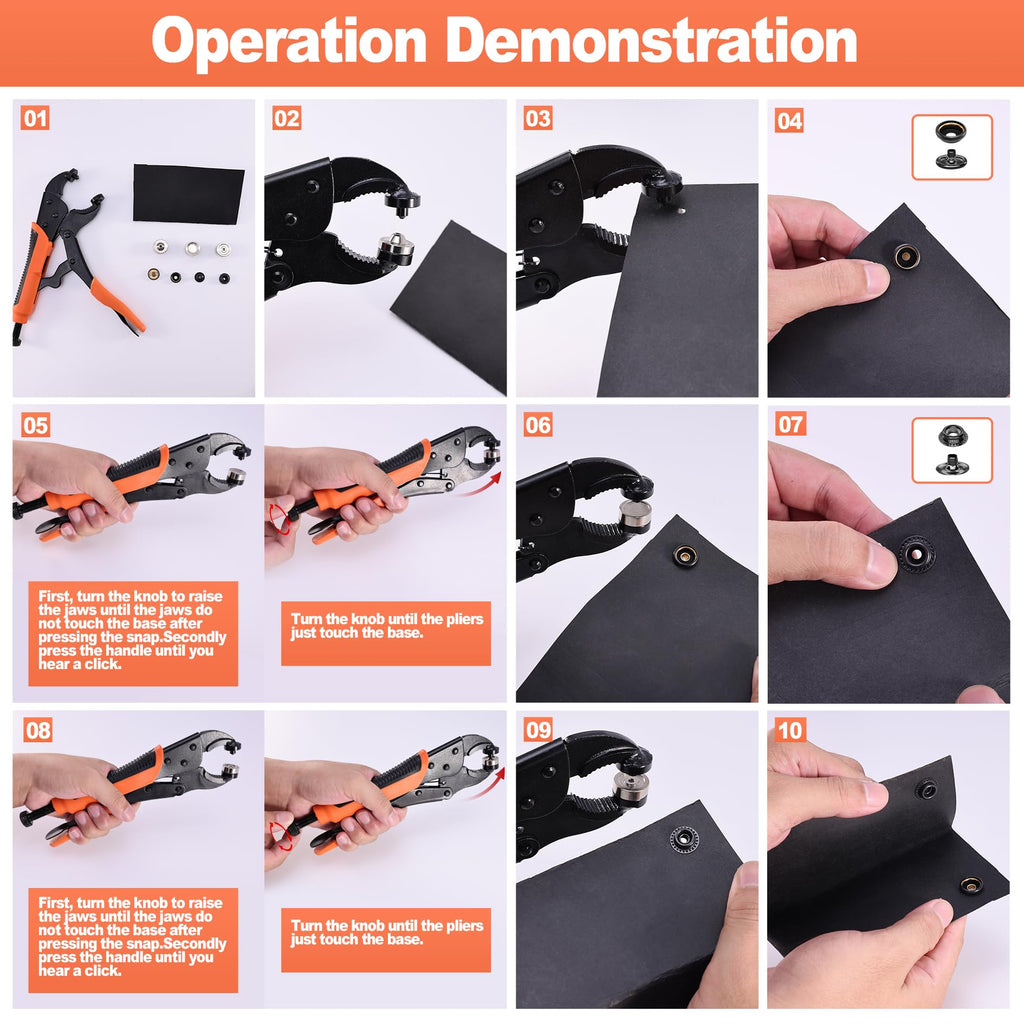 Heavy Duty Snap Fastener Tool Snap Tool & Installation Pliers