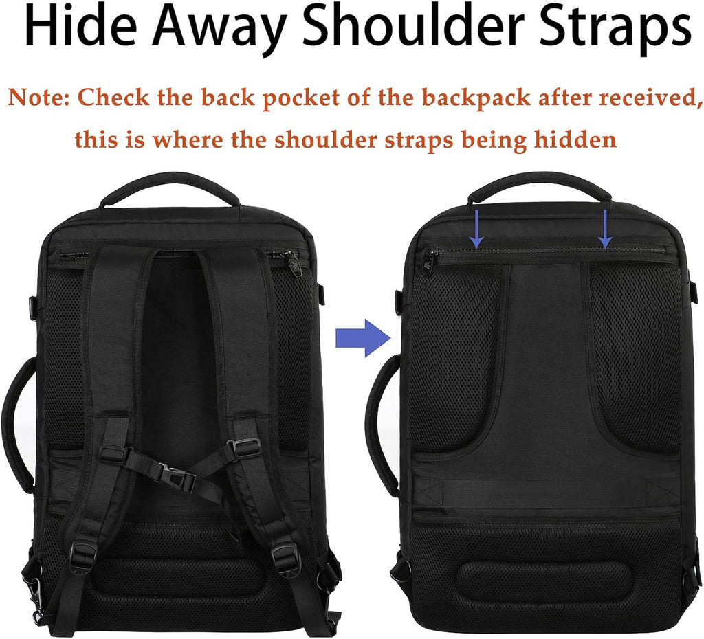Carry on Backpack, Extra Large Travel Backpack Expandable Airplane Approved Weekender Bag for Men and Women, Water