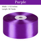 Purple Satin Ribbon, 1-1/2 Inches, 50 Yards