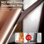 Flat Iron Hair Straightener with Floating Plates, Adjustable Temp