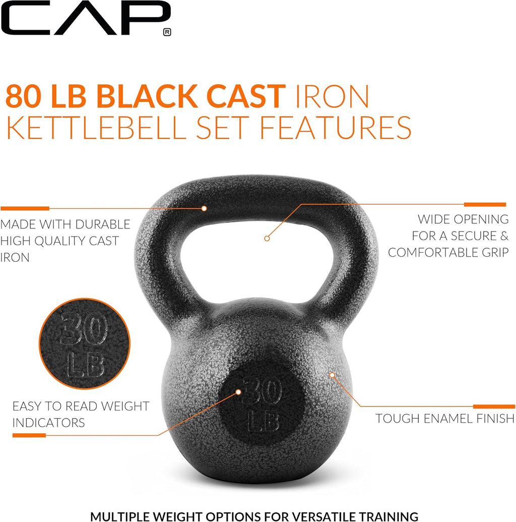 Barbell Cast Iron Kettlebell - Singles and Sets, Multiple Weight Choices