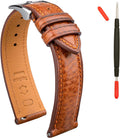 Italian Leather Watch Band Tuscany Natural Vegetable-Tanned Top Grain Genuine Leather Strap,18mm 19mm 20mm 21mm 22mm