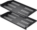 VEVOR 2PCS 1U Server Rack Shelf, Universal Vented Rack Mount Cantilever Tray for 19 inch Network Equipment Rack & Cabinet, 10" Deep Rack Mount Shelf, Weight Capacity 50 lbs Wall Mount Rack Shelf