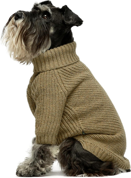 Thermal Knitted Dog Sweater Doggy Winter Coat Pet Clothes Doggie Turtleneck Jacket Puppy Outfits Cat Sweatsuit Sage