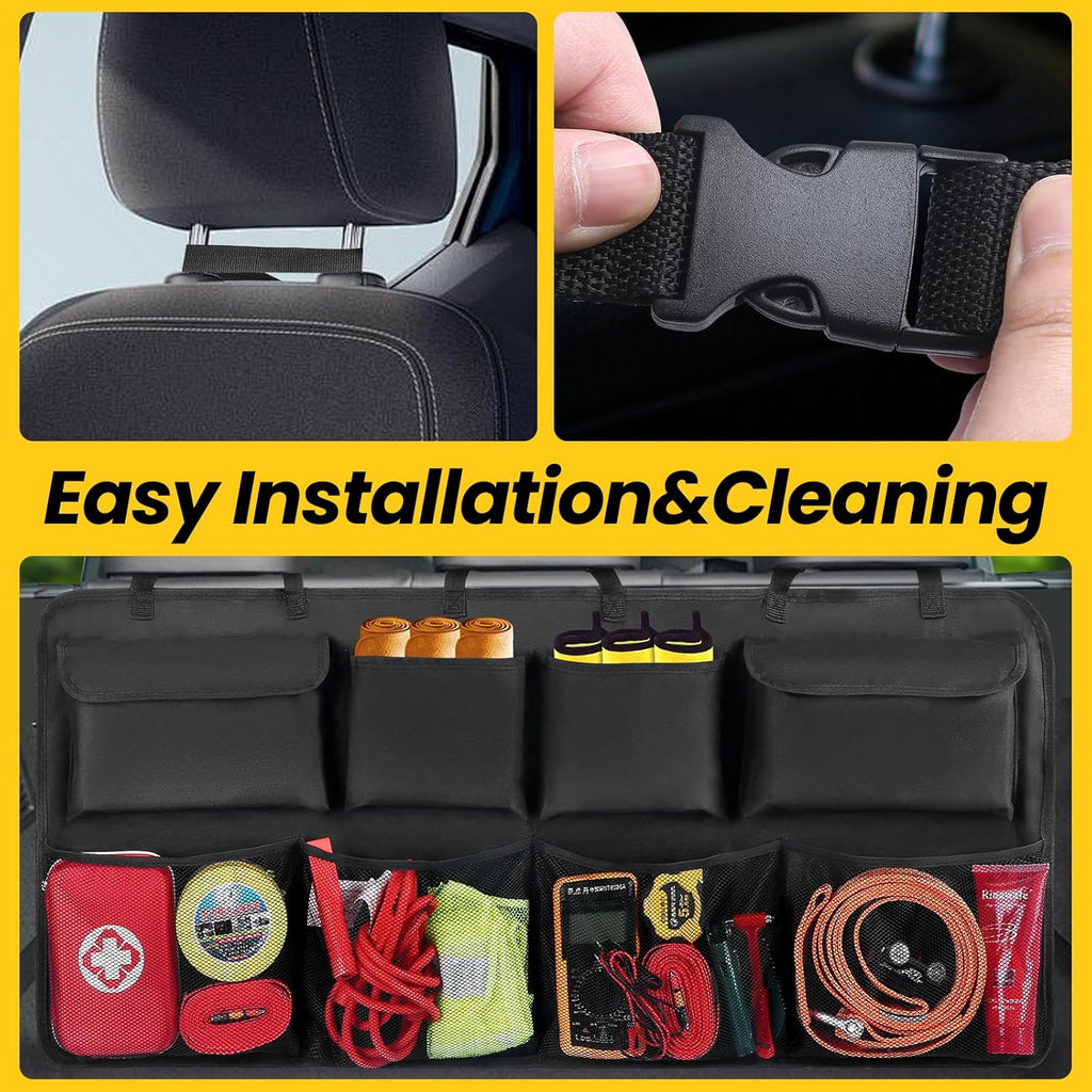 Car Trunk Organizer, Backseat Hanging Organizer with 8 Large Storage Bag Super Capacity -Trunk Organizer for