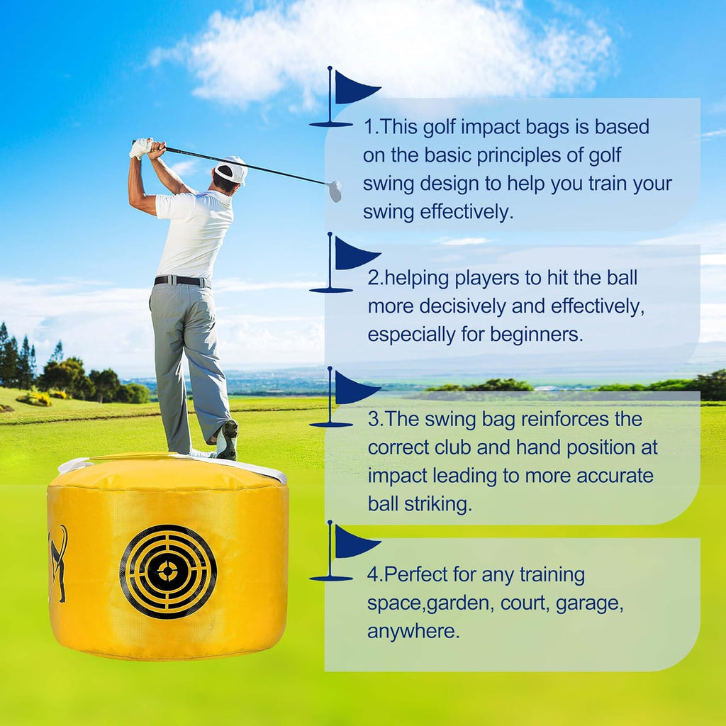 Golf Impact Bag Golf Hitting Bag Hitting Bag Golf Impact Power Smash Bag Swing Training Aids Waterproof Durable