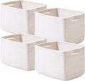 Storage Baskets for Organizing, Woven Basket for Storage, Storage Baskets Bin for Shelves, Cotton Rope Basket with