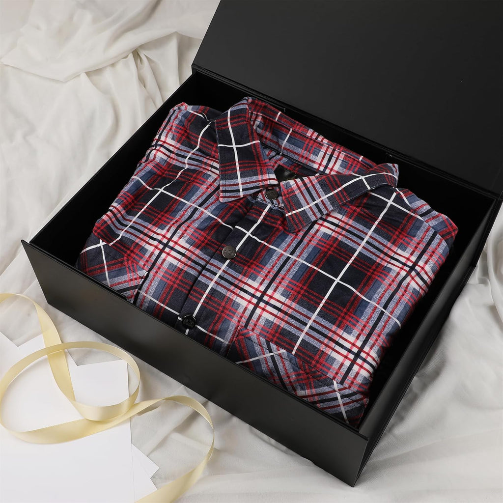 Black Gift Box,19x16x6 Extra Large Gift Boxes With Lids For Presents Includes Ribbon And Diy Printable Sticker