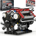 V8 Engine Building Blocks Sets, V8 Engine Model Kit That Runs – Motorized with Moving Pistons, Crankshaft & Rotating