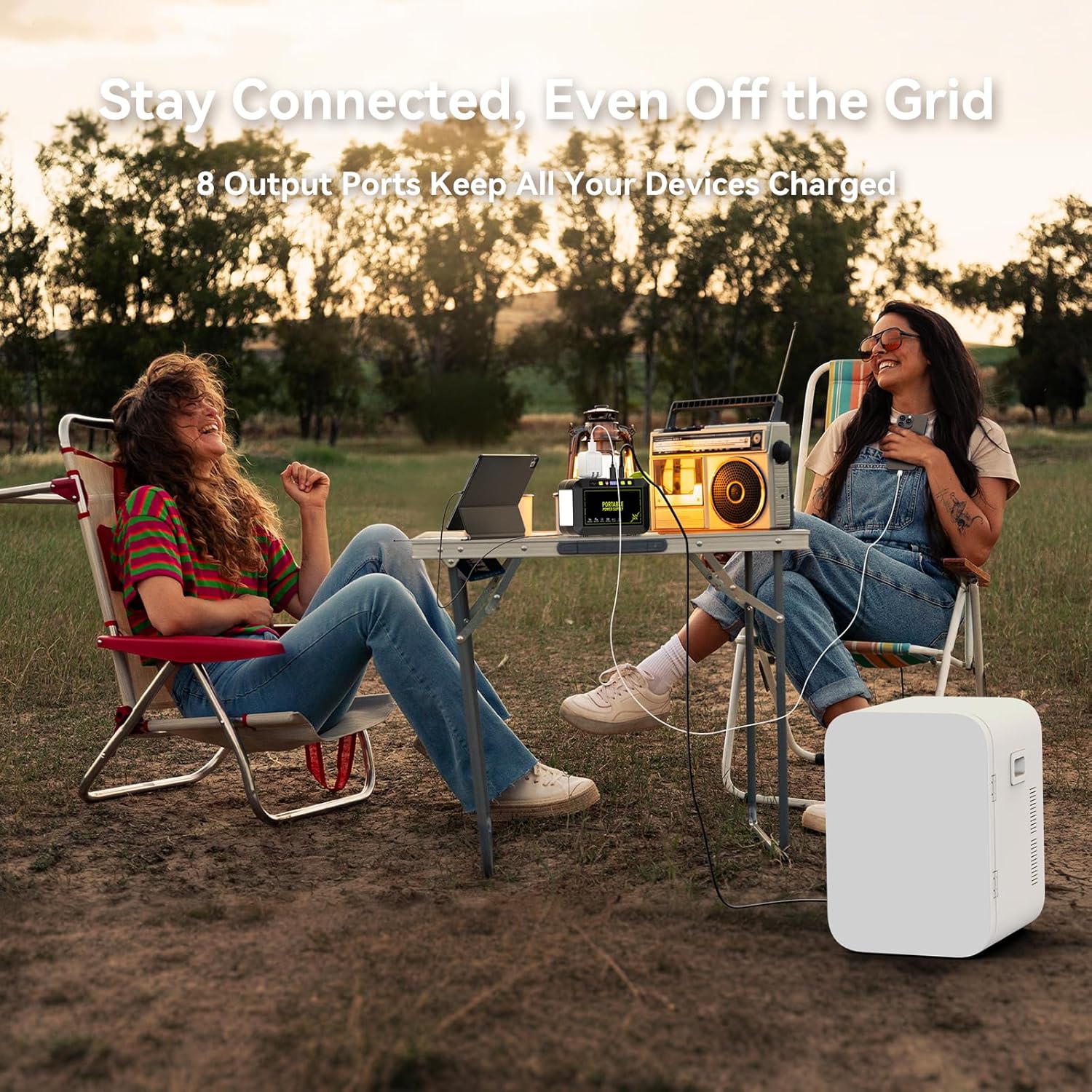 88.8Wh Solar Generator with 21W Solar Panel Included Portable Power Station 80W 110V 120W Max for Camping Outdoor