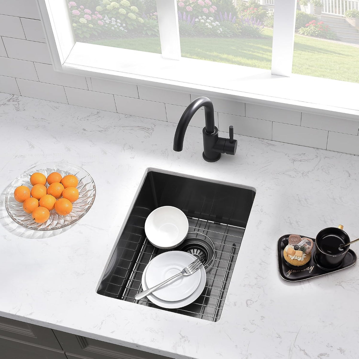 12x16 Bar Sink Undermount rv Kitchen Sink black Stainless Steel