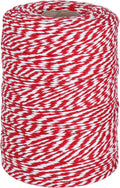 Red and White Twine, 656 Feet 2mm Cotton Bakers Twine String