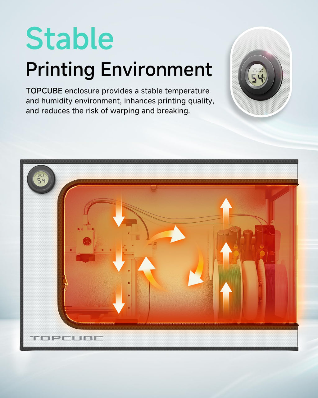 3D Printer Enclosure for Bambu Lab A1 Mini Combo with LED Light
