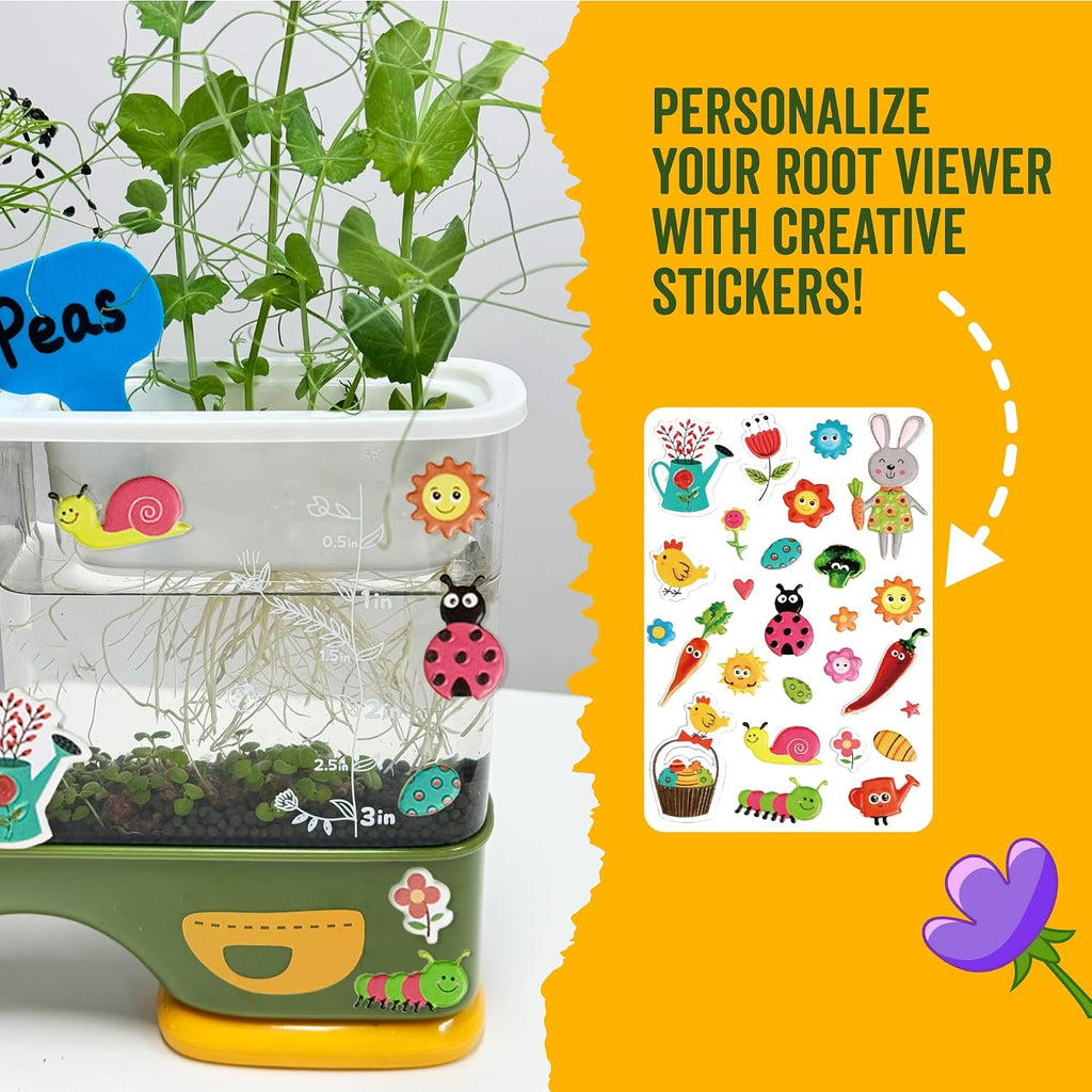 Gardening Root Viewer for Kids - Planting Kits with Seeds & Garden Supplies - Grow Your Own Seed - Home & Classroom