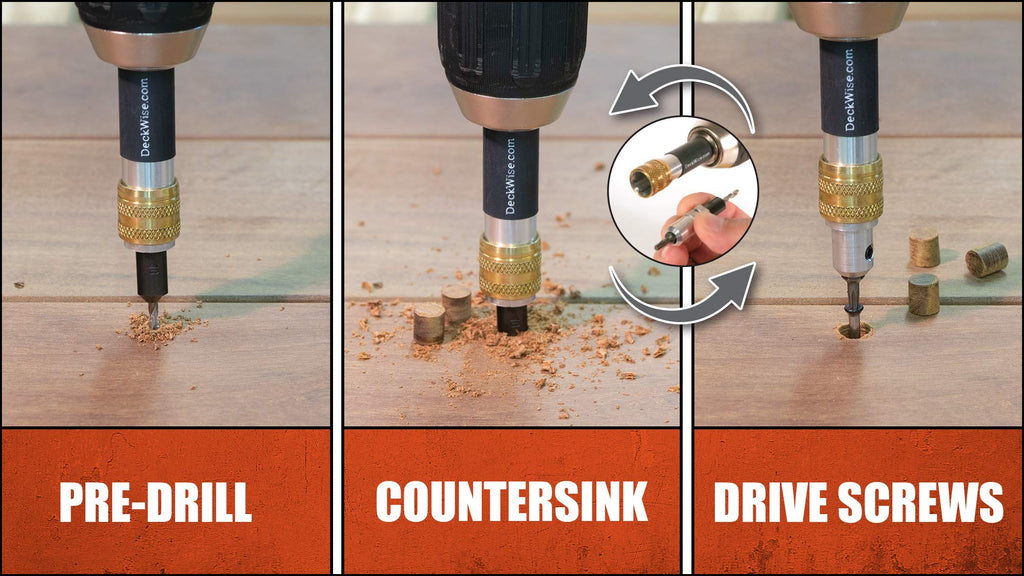 DeckWise Drill & Drive Tool for Pre-Drilling, Countersinking & Driving