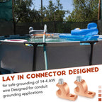 Landhoow 40 Pack Lay-in Lugs, Copper Pool Bonding Connectors, 4-14 AWG