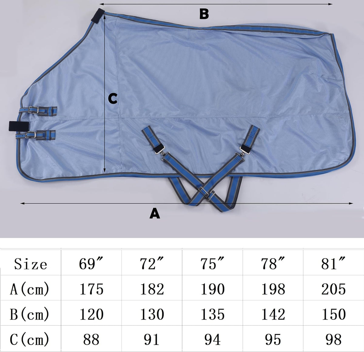 Horse Mesh Fly Sheets - Lightweight Breathable Standard Neck