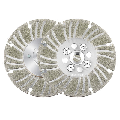 Angle Grinder Diamond Cutting Wheel - electroplated Diamond Blade for Metal, Steel, Concrete, Stone, Tile - 4 1/2, 5, 6 inch Wet/Dry Grinding Wheel (with Flange, 6)