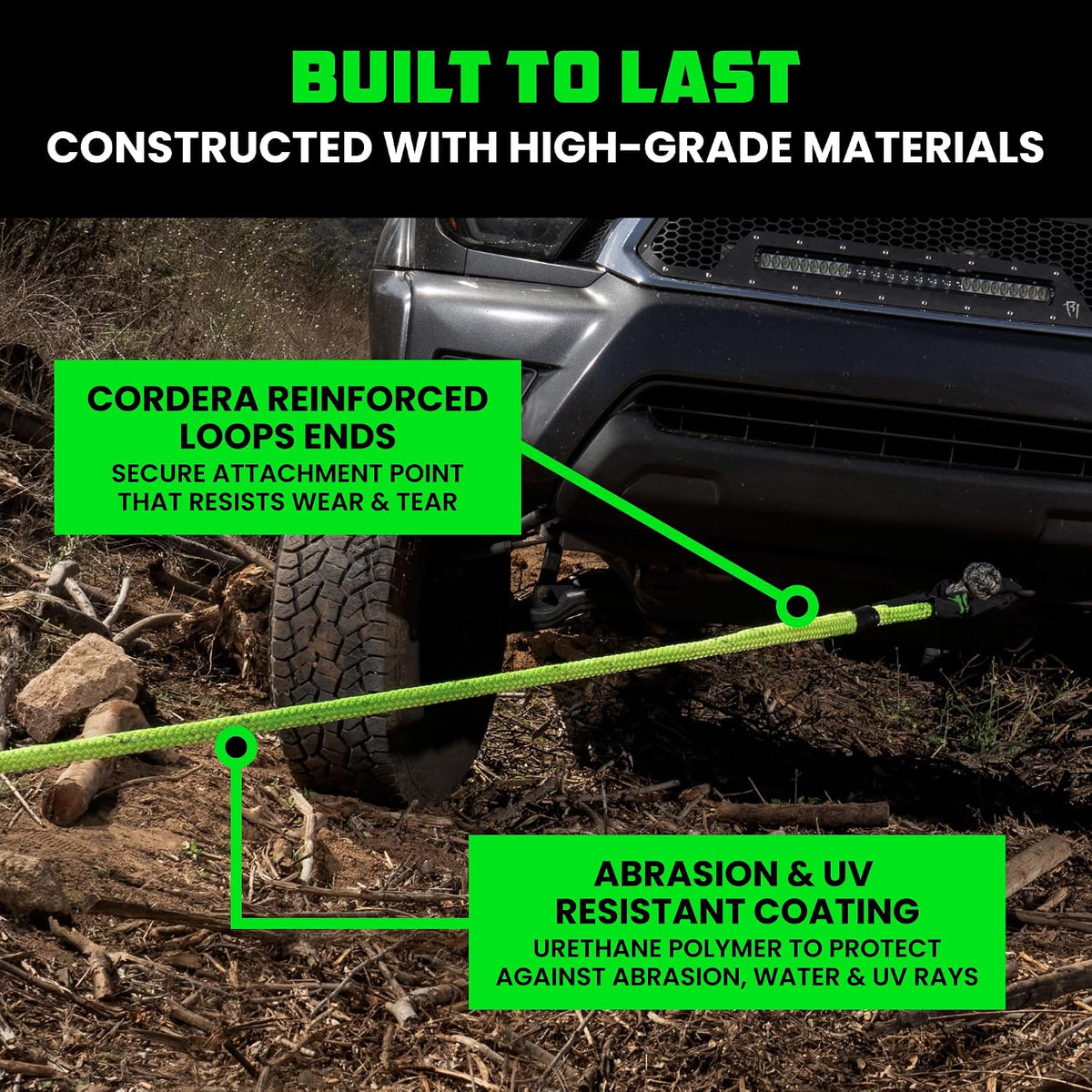 Kinetic Bridle Rope Recovery Kit, 1in x 10ft w/Soft Shackles