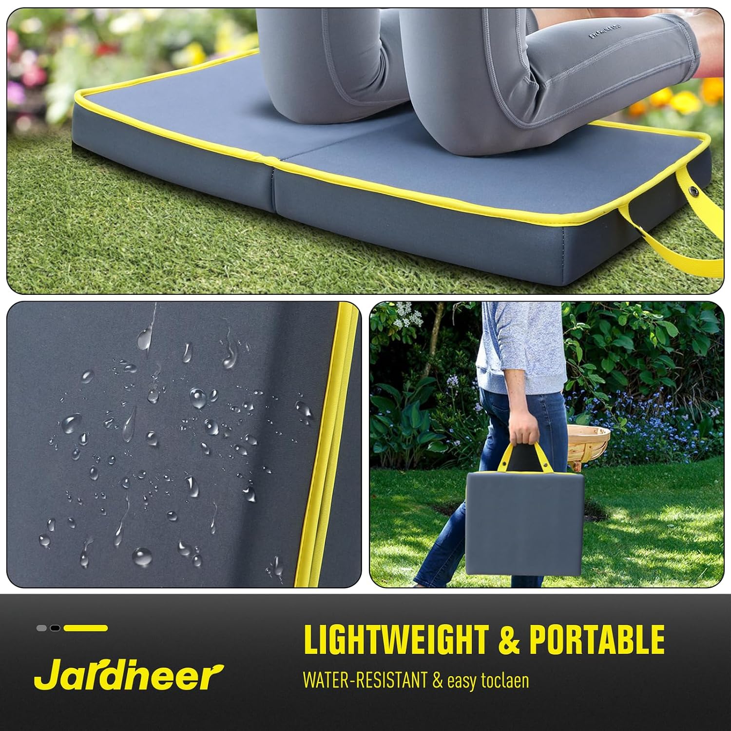 Kneeling Pad for Gardening & Extra Thick Knee Pad – Soft Foam Knee Cushion with Waterproof Cover – Large 24x13 Inch