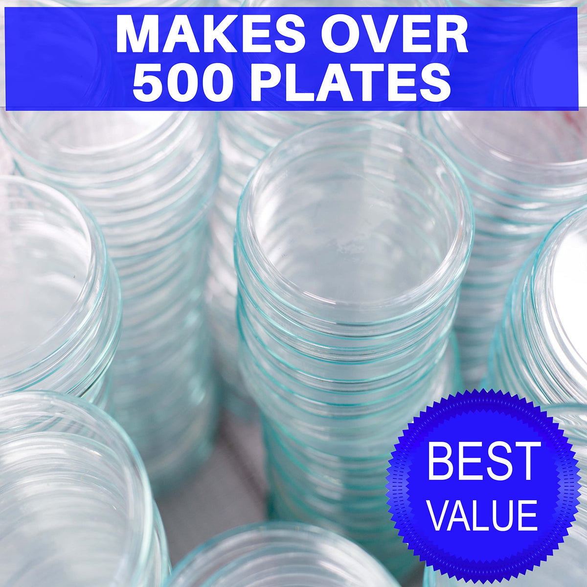 Malt Extract Agar Powder 500 Grams - Evviva Sciences - Make Over 500 Agar Petri Dishes - Premium Performance