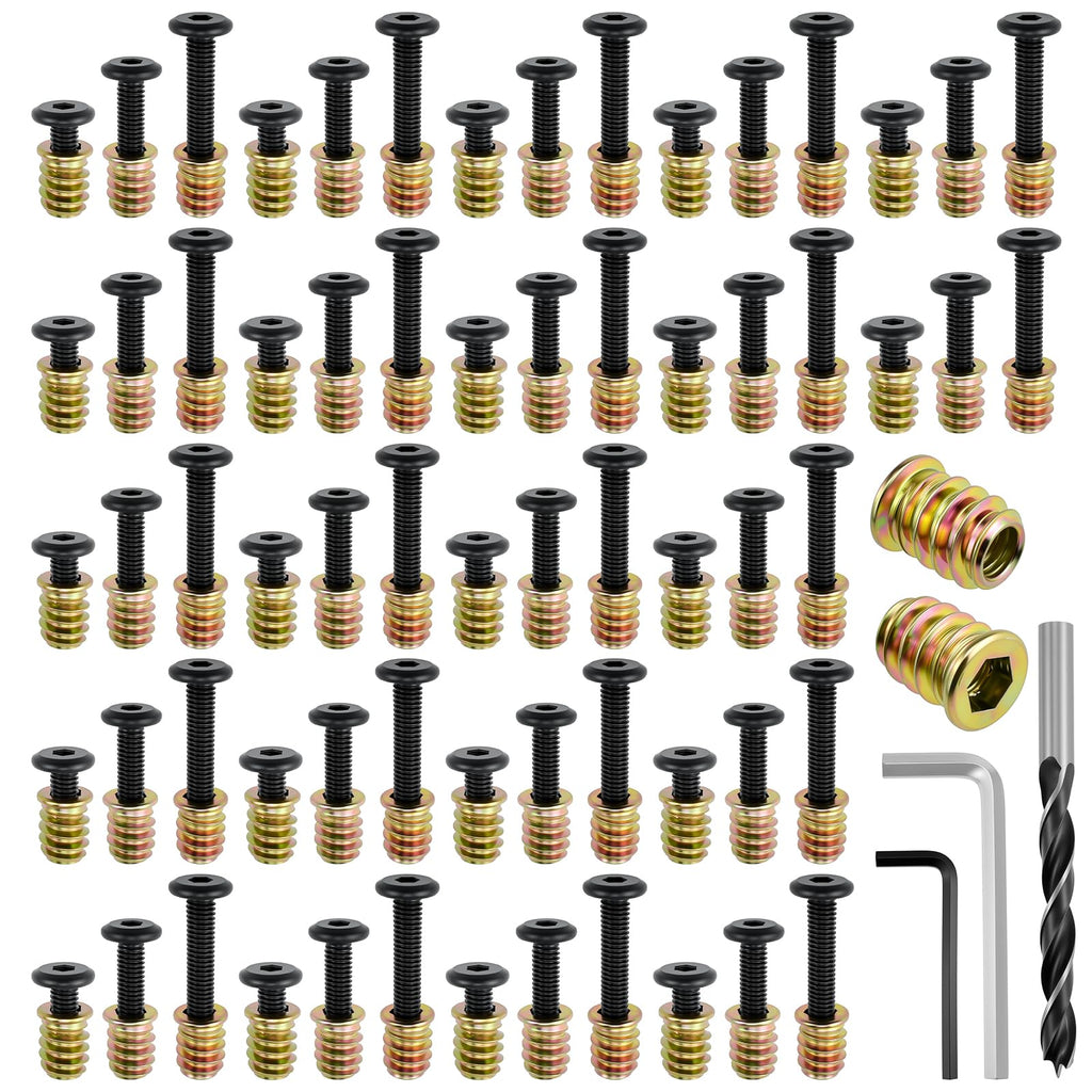 DALQUIS 110 Sets M6 Threaded Inserts for Wood | 3 Sizes Inserts