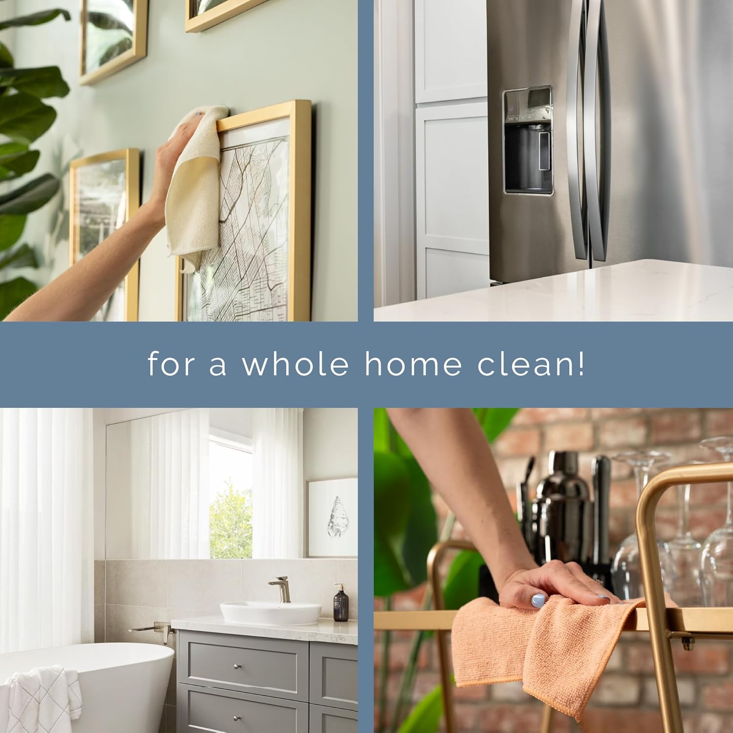 50 Pack Microfiber Cleaning Cloth, Bulk Towels for Home, Reusable Microfiber Towels for Cars, Cleaning Rags, Neutral