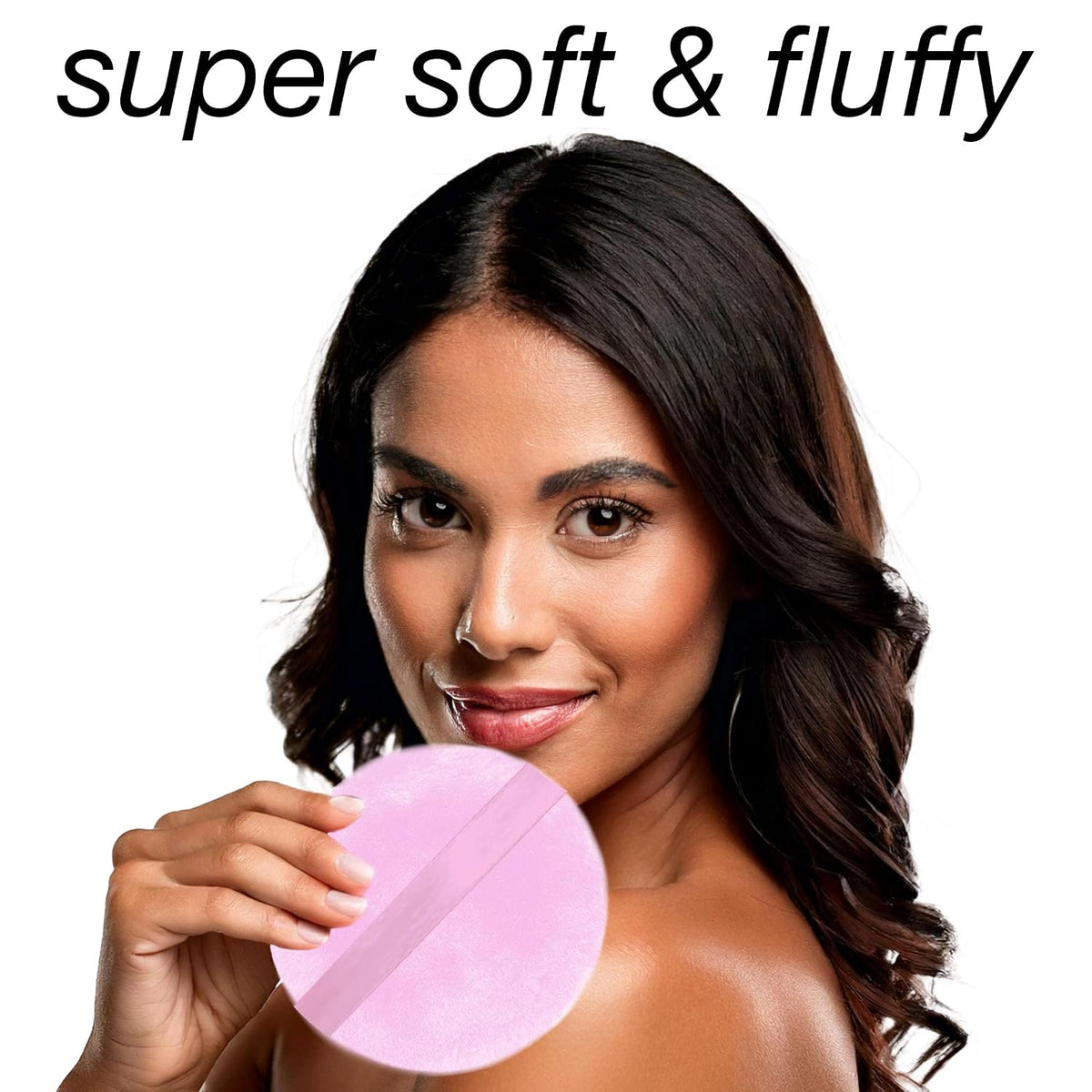 Oversized XL Velour Powder Puff - Ultra Soft Body & Face Makeup Applicator
