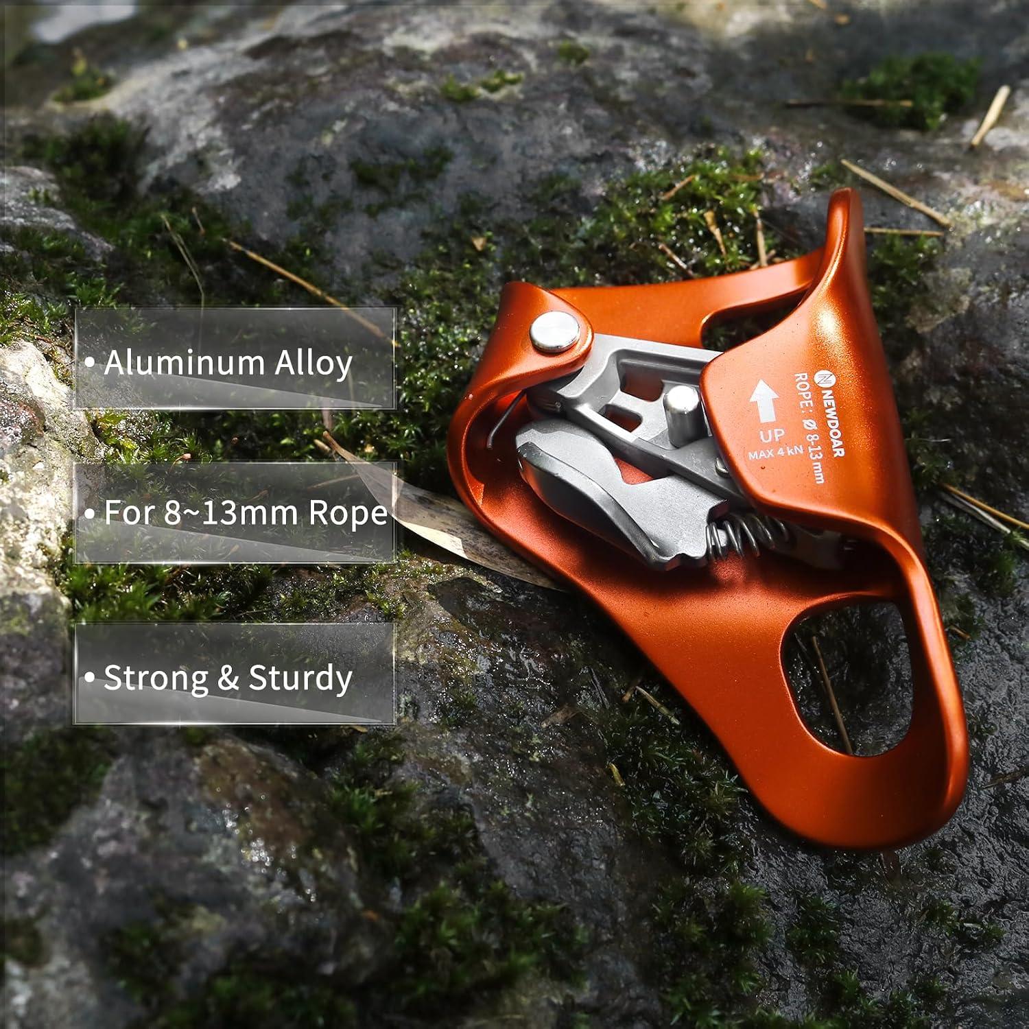 Rock Climbing Chest Ascender Abdominal for Vertical Rope Climbing CE Certified Rope Clamp for 8~13MM Rope