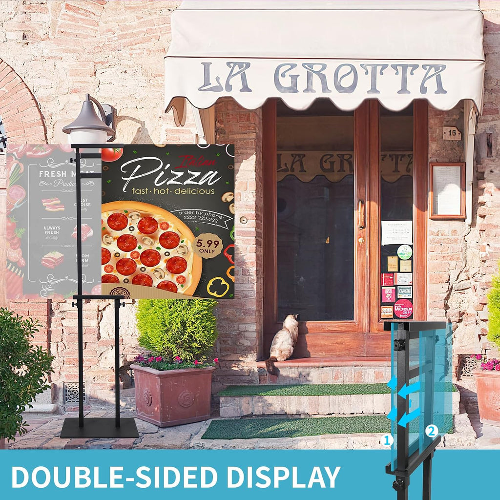 Poster Stand for Display, Adjustable Heavy Duty Poster Board Stand | 1 Pack Pedestal Floor Sign Holder Stand, Height