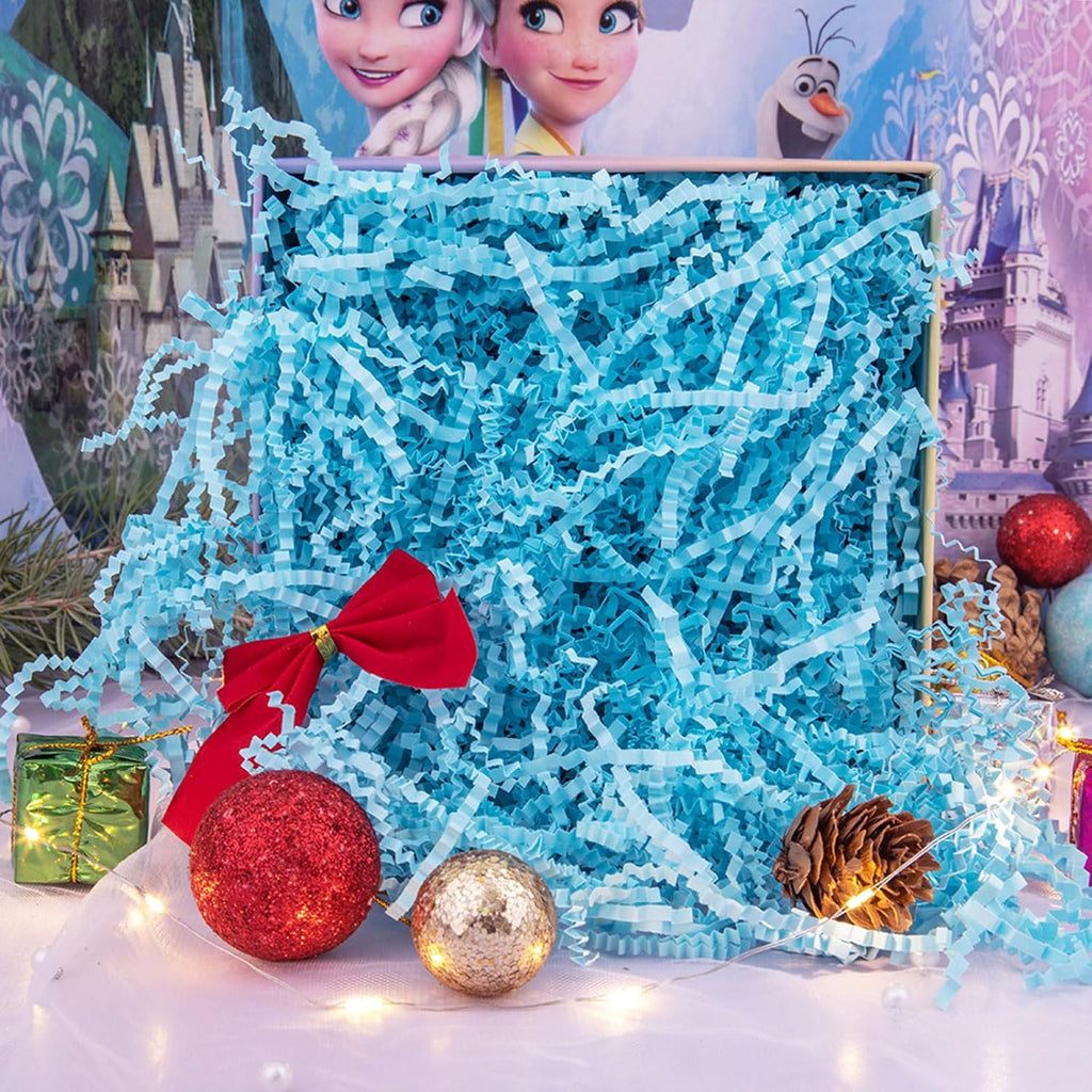 Crinkle Cut Paper Shred Filler Gift Cushion Streamer Blue