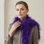 5 ply Purple Ostrich Feather Boas.