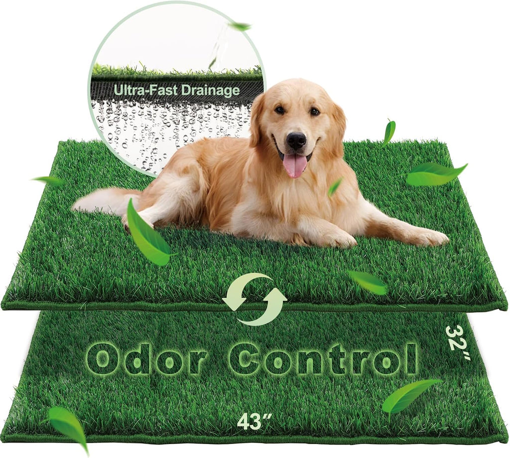 HQ4US Grass Pee Pads for Dogs Potty, Artificial Grass Patch Odor Control