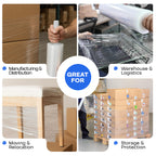 20" x 1000' 80G Hand Stretch Wrap Roll w/Handles - USA-Made