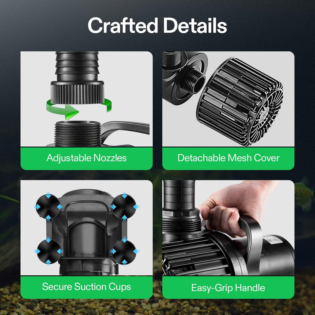 4500GPH Sub Water Pump for Pond Waterfall, Statuary, Hydroponics