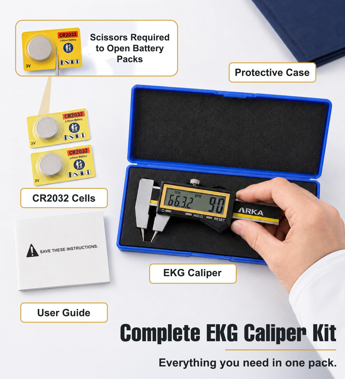 ARKA Digital EKG Calipers Electrocardiograph Measuring Tool