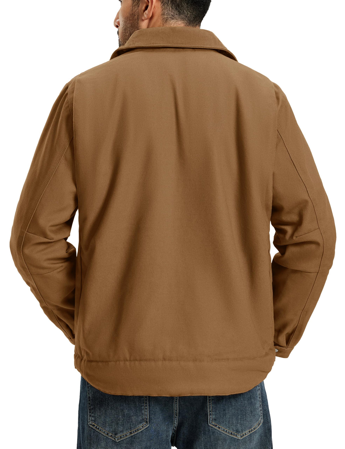 Mens Work Jackets Waterproof Heavy Duty Duck Canvas Sherpa Coat