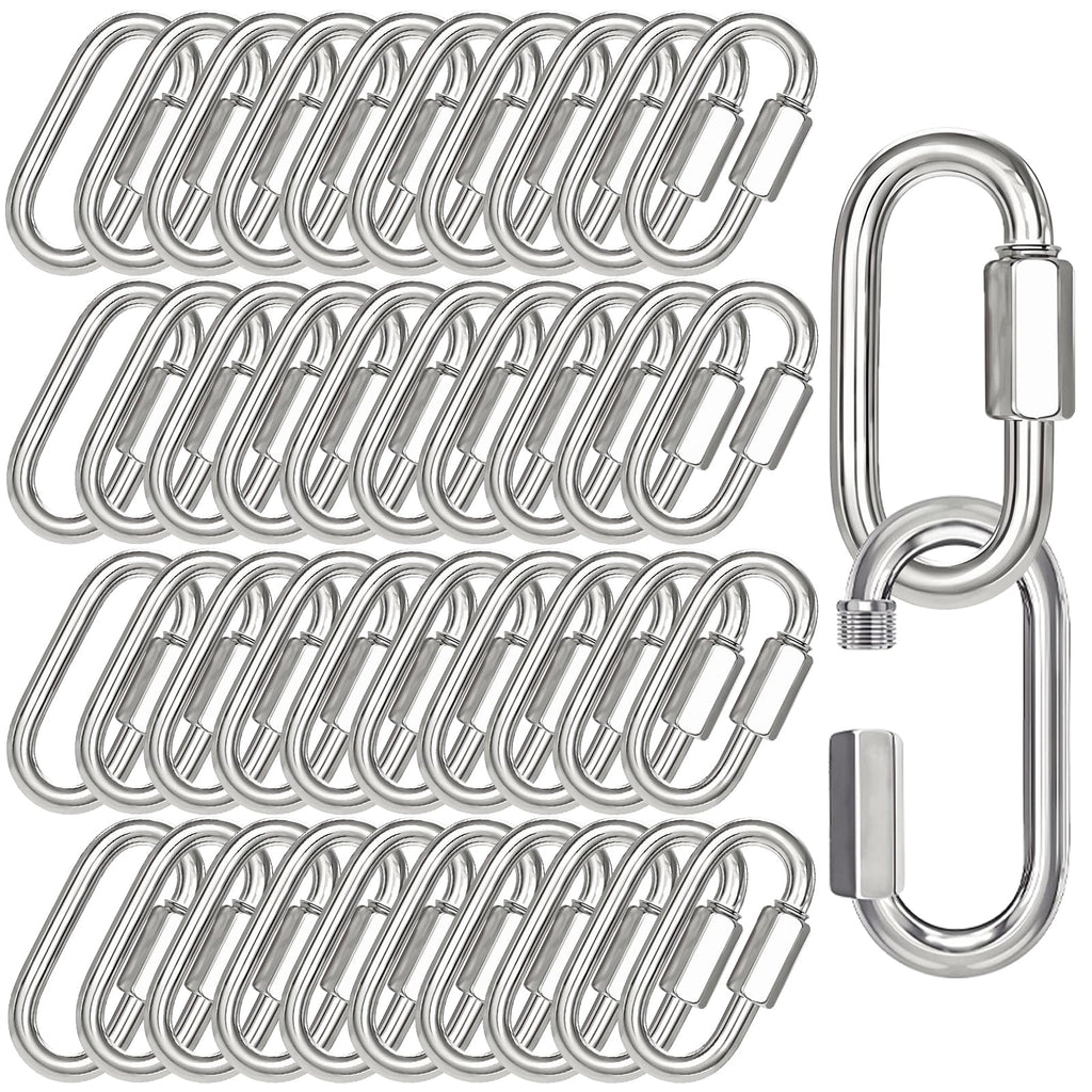 50PCS Quick Link, 2.36IN Heavy Duty Chain Link,Silver