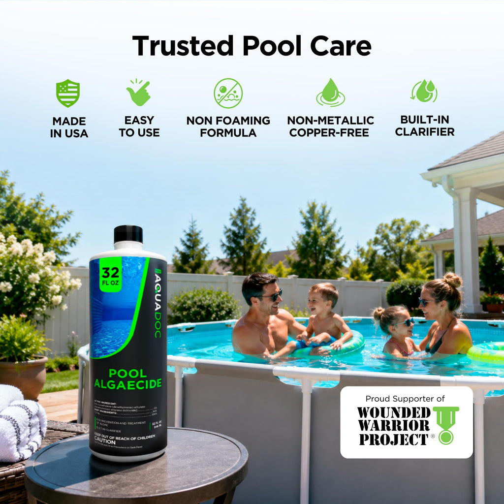 AquaDoc Liquid Algaecide for Swimming Pools 32 oz - Up to 2,500 Gallons