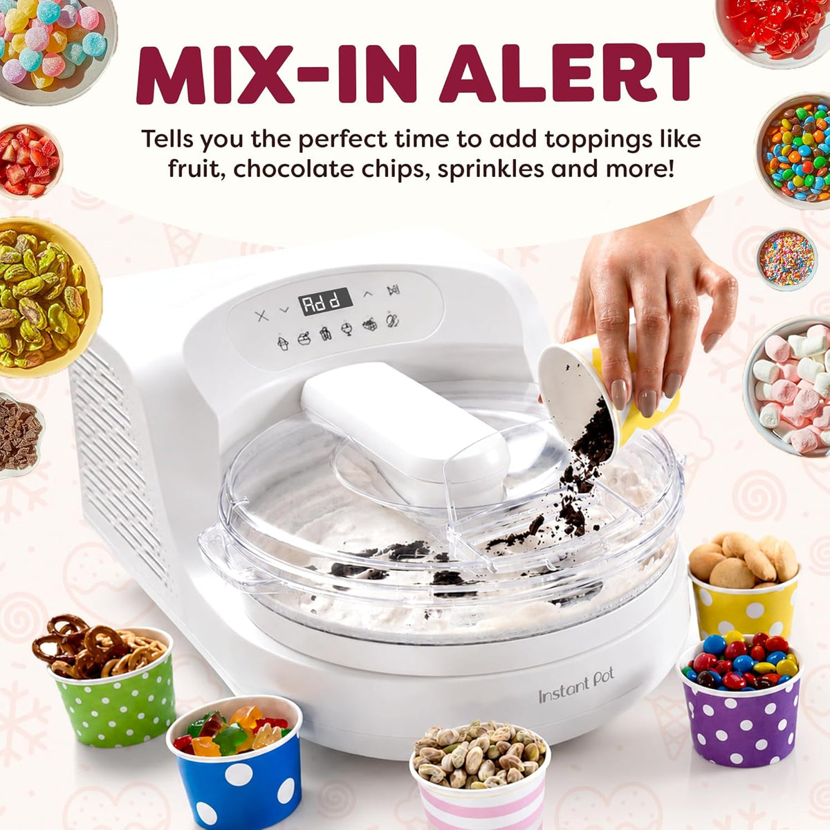 InstantChill Ice Cream Maker Plus Rolled, No Pre-Freezing, 2 Pt