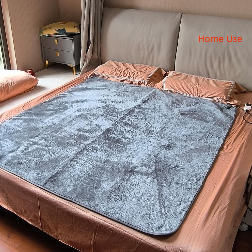 12V Electric Heated Blanket 62.9"x59" Sleeping Bag Liner Mat Pad with 9 Heating Levels 2/8/12 Hours Auto Off Heating